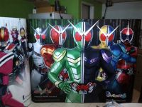 Backdrop ฉากหลัง(pop up pull frame) 2x2 สูง2ช่อง กว้าง2ช่อง ฉากถ่ายรูป Mask Rider-Dream Toy